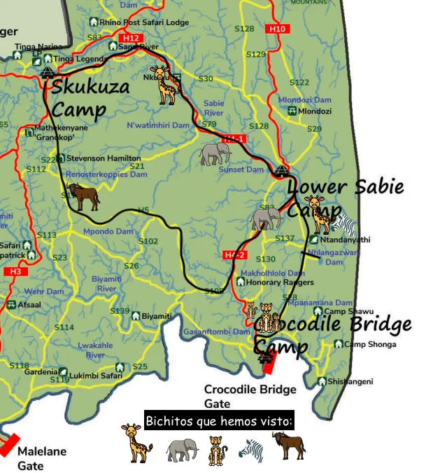 Recorrido en el Kruger 2
