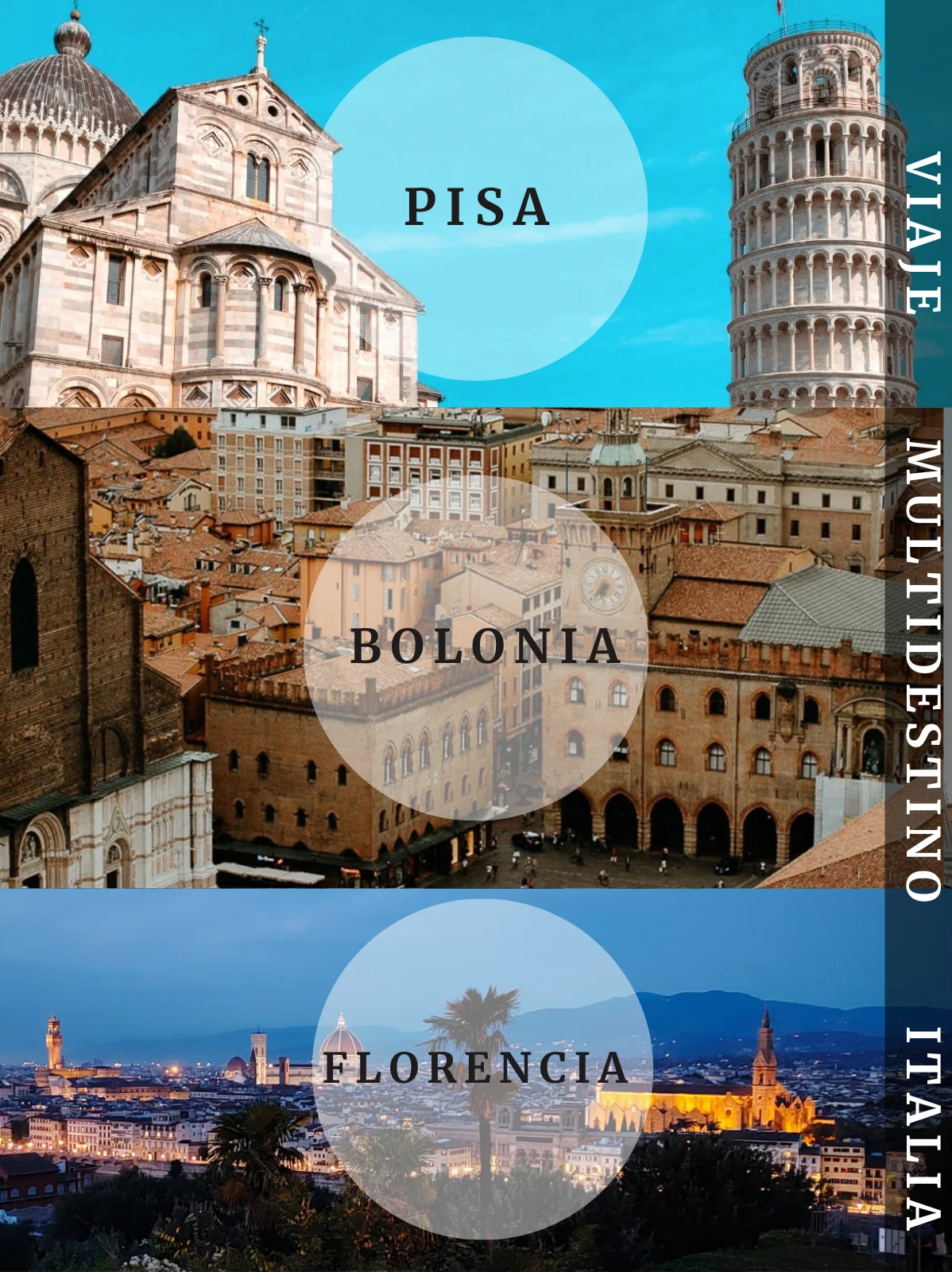 Portada Multidestino Pisa, Bolonia, Florencia Portada Multidestino Pisa, Bolonia, Florencia
