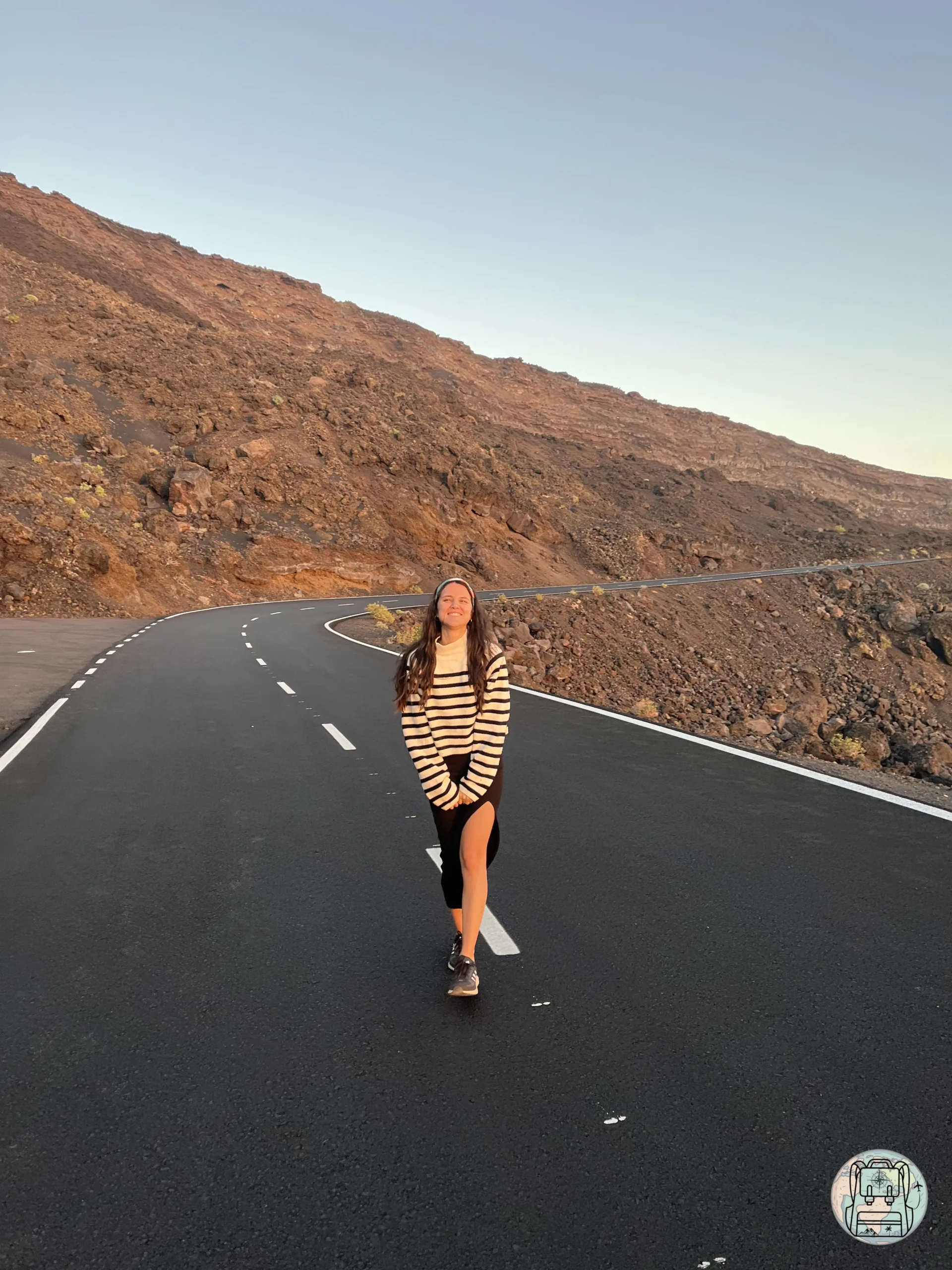 Carreteras con curvas en La Palma